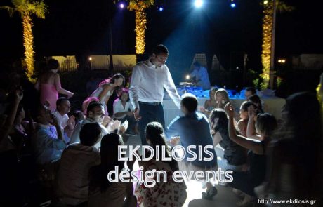 φωτισμοί εκδήλωσης & δεξίωσης γάμου εξωτερικού χώρου της EKDILOSIS event production