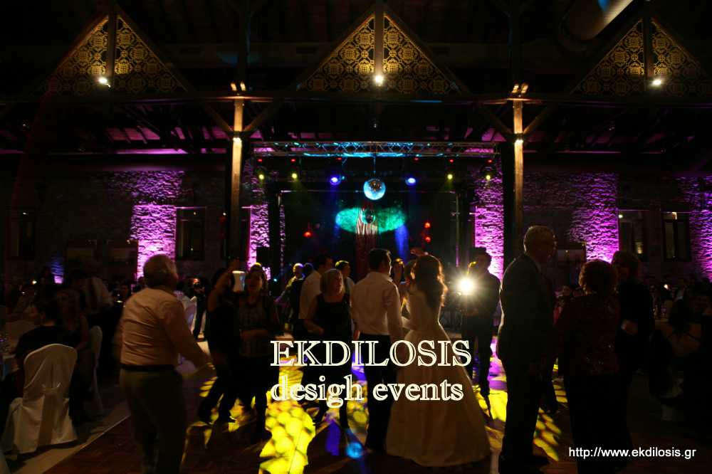 φωτισμός για γάμο, εκδήλωση, δεξίωση, πάρτι της EKDILOSIS event production