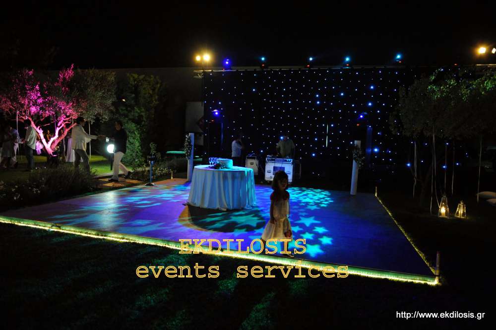 φωτισμός γαμήλιας εκδήλωσης της Ekdilosis event production