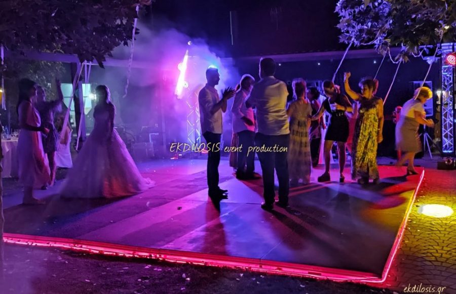 πίστα χορού εκδηλώσεων γάμου, δεξιώσεων & πάρτι, φωτισμός από την EKDILOSIS event production