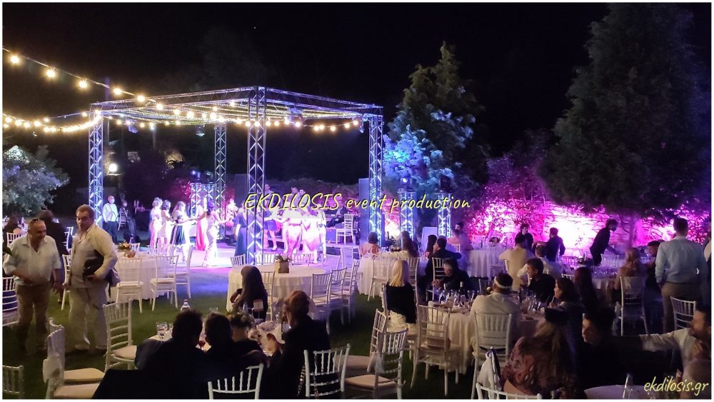 φωτισμός διακοσμητικός γάμου, πάρτι & εκδηλώσεων της EKDILOSIS event production
